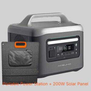 Portable UPS Power Station + AG 200W Solar Panel